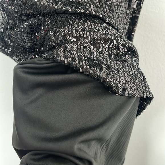 BB Dakota by Steve Madden Hit The Lights Black Sequin Mini Dress - Picture 12 of 14